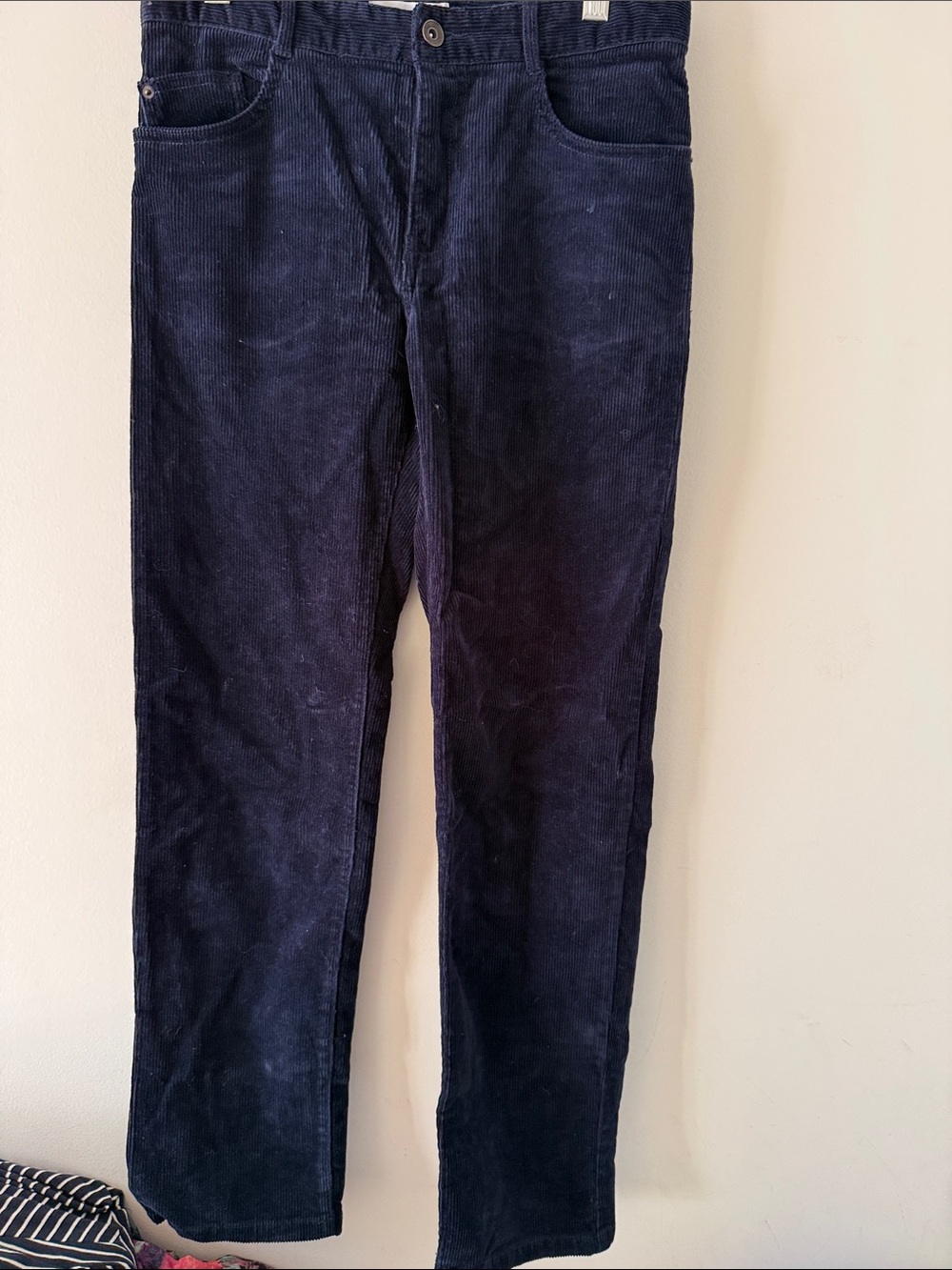 Zara kids Straight Leg Corduroy Jeans in Dark Navy